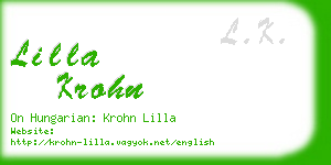 lilla krohn business card